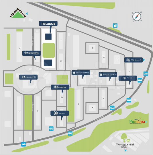 1-к. квартира, 49,7 м², 21/22 эт.