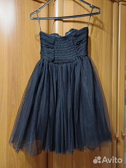 Черное платье пачка мини