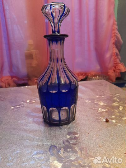 Графин мальцова.до 1917 года.двухслойное стекло