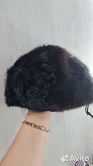 Норковый мягкий берет