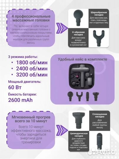 Перкуссионный массажер xiaomi