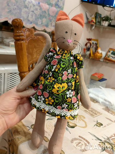 Игрушка кот, кошка, ручная работа