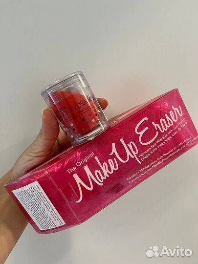 Beautyblender спонж и салфетка makeup eraser