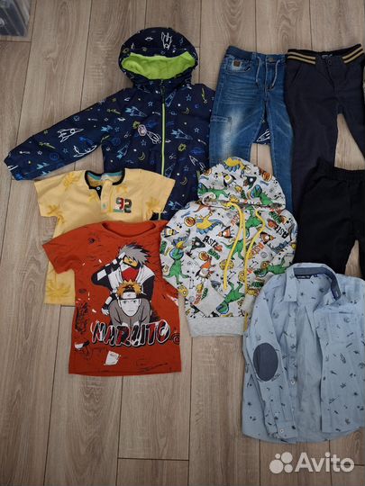 Пакетом вещей для мальчика 116-122