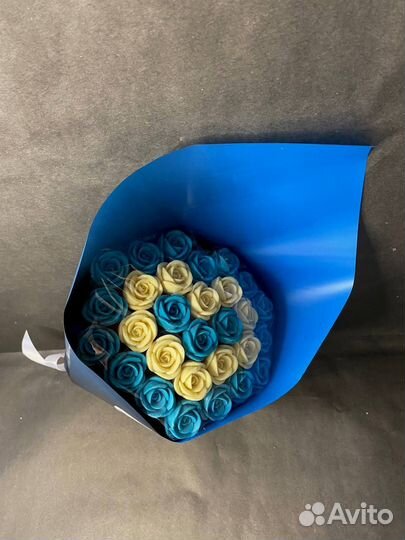 Розы из Белого Шоколада - 29 шт в Букете