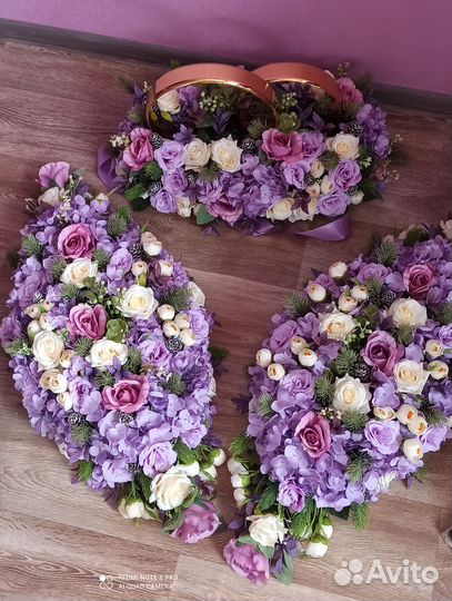 Свадебные украшения на машину