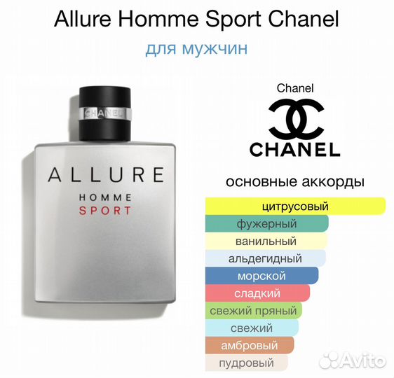 Туалетная вода Allure Homme Sport Chanel 100мл