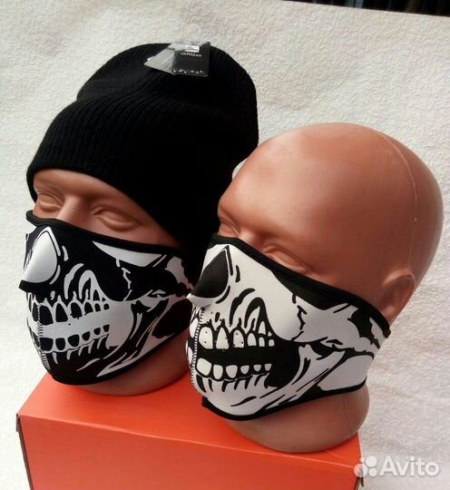 Маски с черепами, на липучке