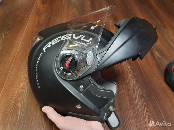 Шлем модуляр Reevu FSX1 с зеркалом заднего вида