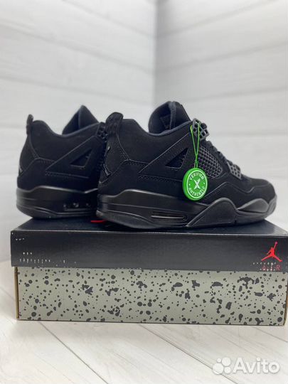 Кроссовки nike air jordan 4 retro black cat