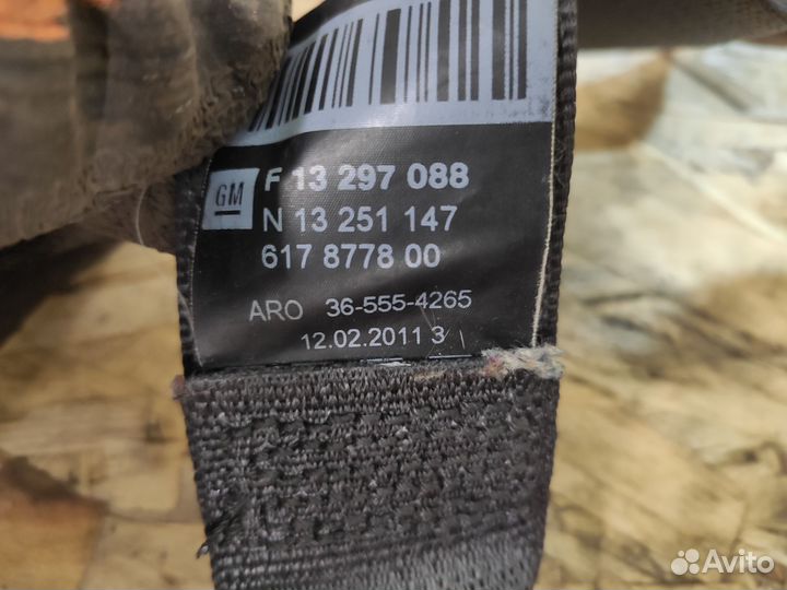 Ремень безопасности с пиропатроном Opel Astra J