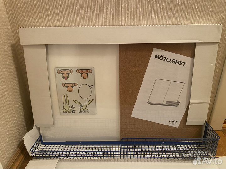 Полка с пробковой доской IKEA