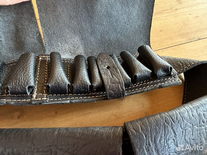 Патронташ 12 калибр на 20 патронов закрытый кожа