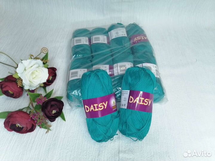 Пряжа для вязания крючком Вита Daisy