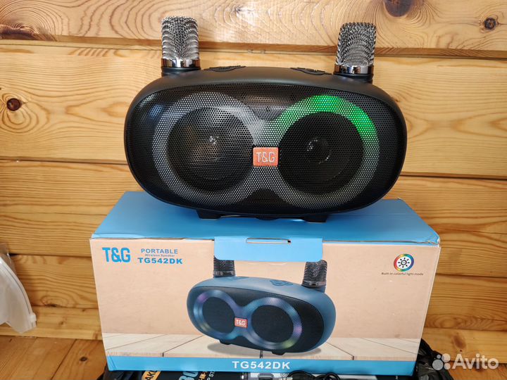 Bluetooth колонка караоке с 2 микрофонами