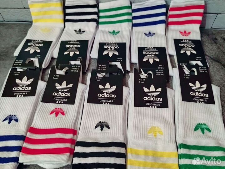 Носки высокие adidas originals х10 пар