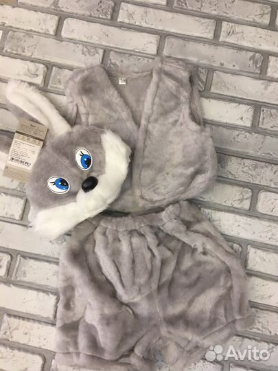 Карнавальный костюм Серенький Зайка, р 110