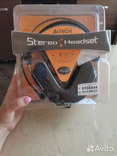 Наушники с микрофоном A4Tech HS-60 Black