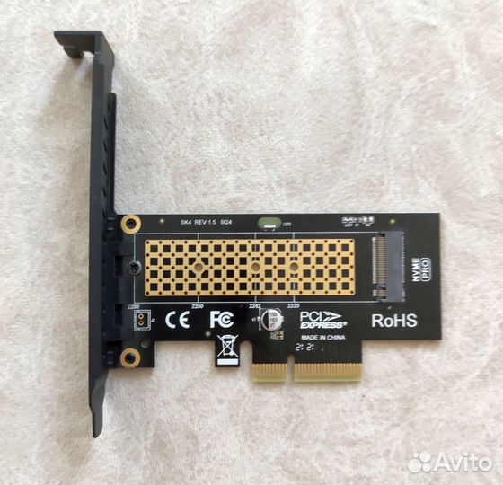 Адаптер PCI Express X4 to M.2 nvme