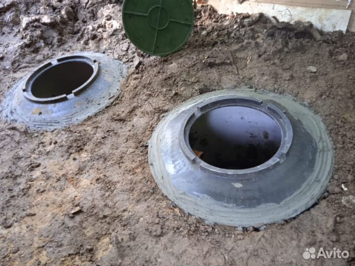 Канализация из бетонных колец под ключ