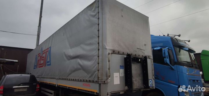 Тент с каркасом сдвижной крыши на полуприцеп Kogel