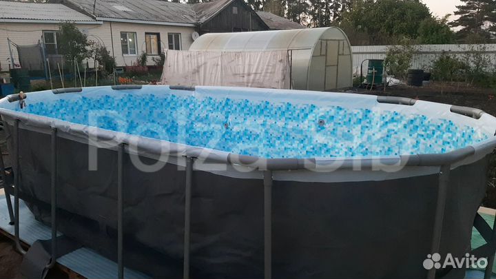 Овальный каркасный бассейн 427х250х100