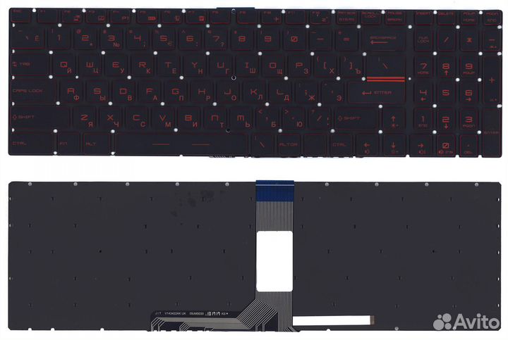 Клавиатура для MSI GT72 GS60 с красной подсветкой