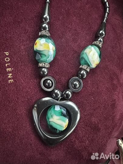 Бусы из гематита