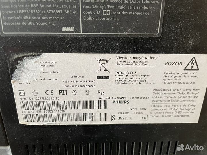 Телевизор на запчасти