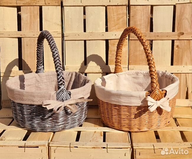 Пасхальные корзины с хлопковым чехлом