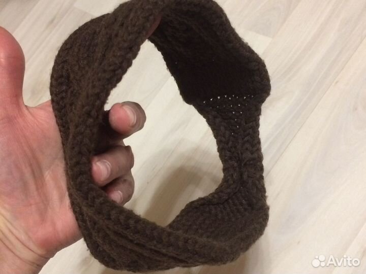 Варежки, повязка на голову вязаные
