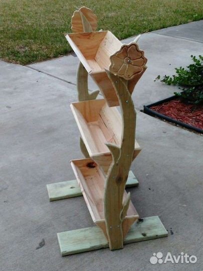 Клумба, кашпо для цветов деревянная, ящик