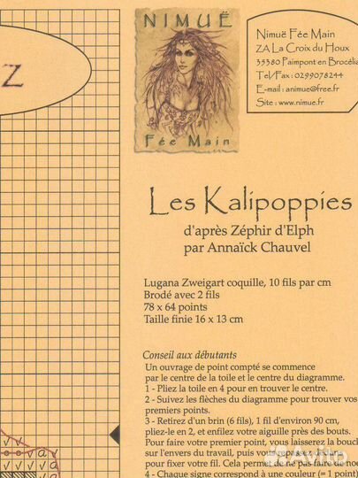 Схема из набора Roz Nimuë Fée Main