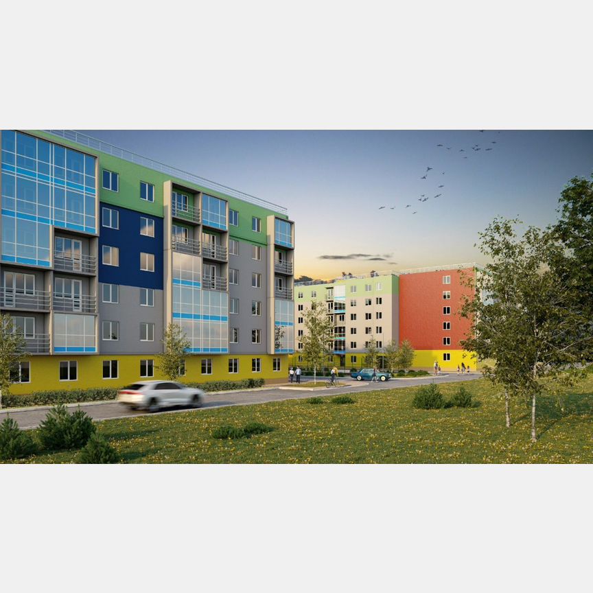 2-к. квартира, 68,4 м², 4/6 эт.