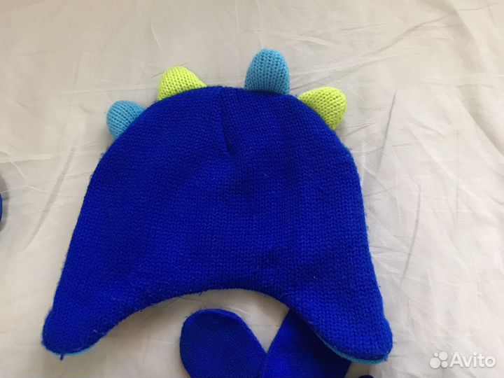 Шапка+варежки мальчику