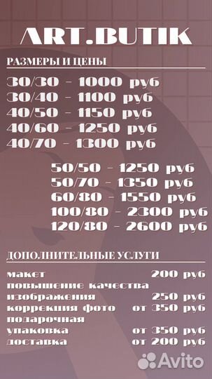 Фото на холсте