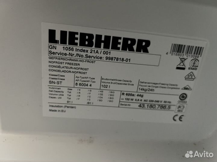 Морозильник Liebherr gn 1056