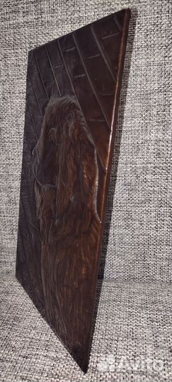 Панно чеканка собака