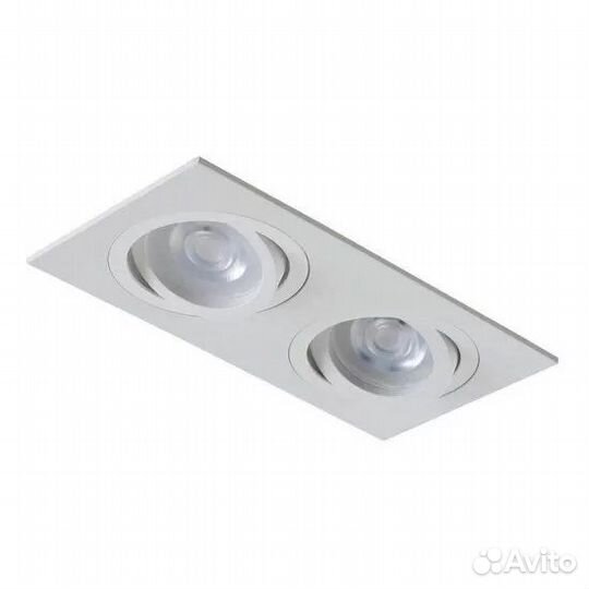 Светильник встраиваемый city DL X2 MR16 ALU white