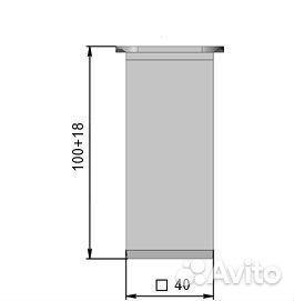 Опора декоративная ADJ8.100.AL H100+18мм алюминий