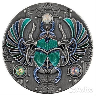 Монета Хрустальный скарабей 2 унции Ниуэ 2021 год