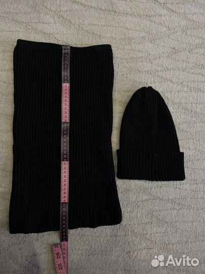 Комплект Шапка и снуд мериносовая шерсть 100