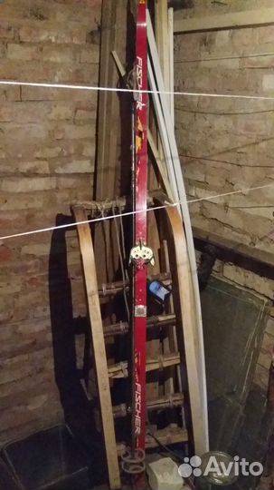 Лыжи Fisher cо стальными палками