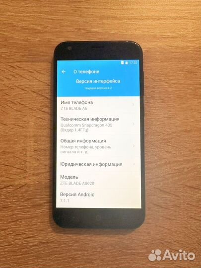 ZTE Blade A6, 3/32 ГБ