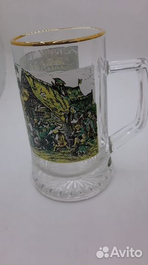 Фарфоровая винтажная пивная кружка