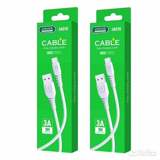Кабель jokade JA010 type-C 3A White