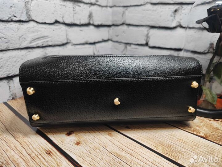Сумка женская Gucci натуральная кожа черная