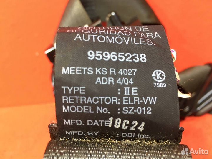 Ремень безопасности передний правый Chevrolet