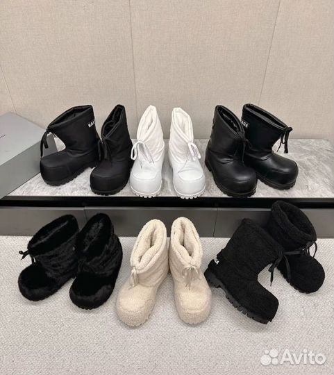 Ботинки Balenciaga Alaska Faux Mink Fue Boots