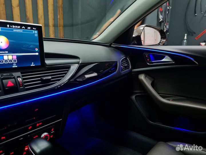 Контурная подсветка салона автомобиля (Audi)